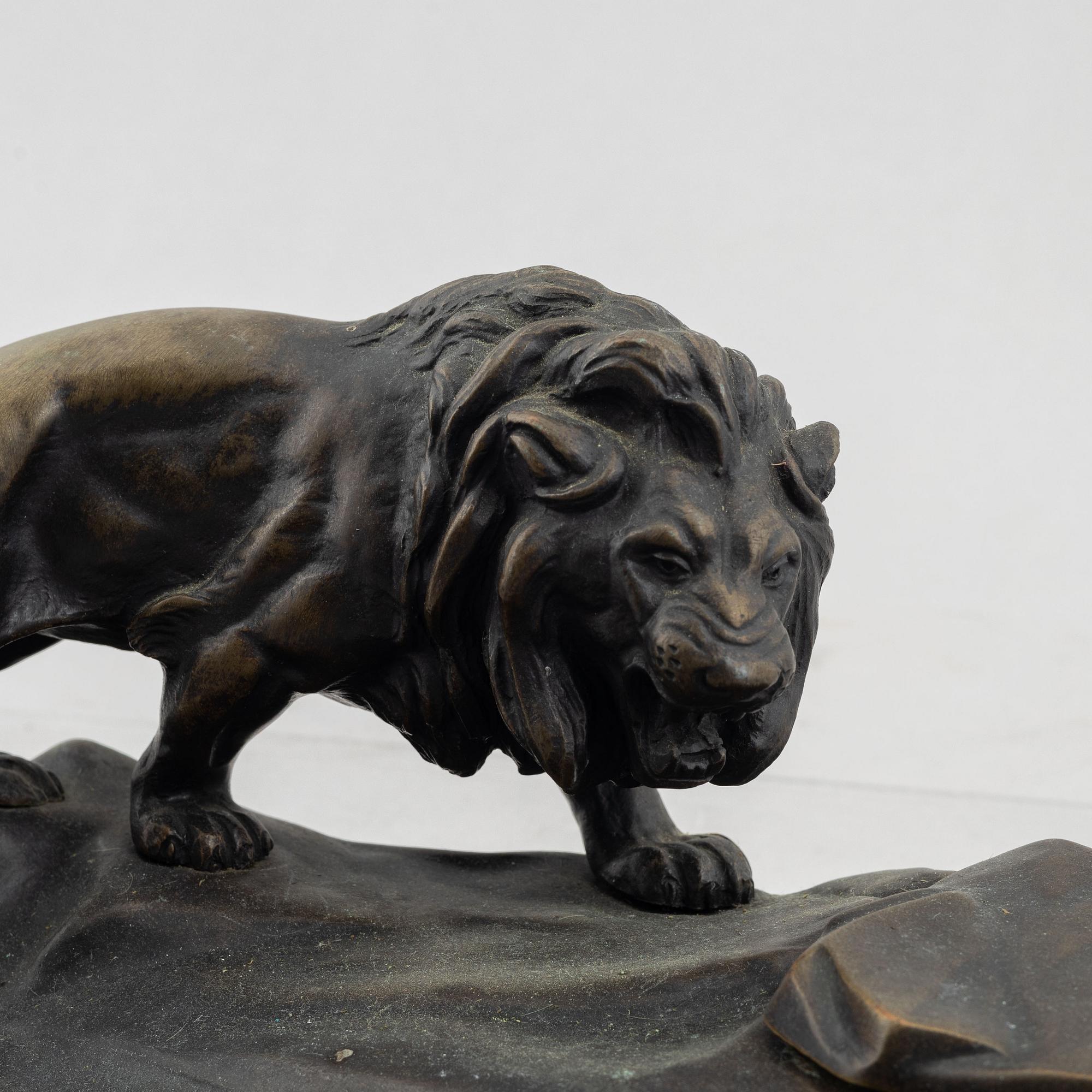 Otto Schmidt-Hofer, a bronze writing stand, signed.