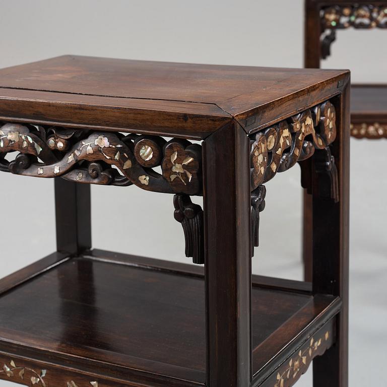 Two Chinese tables, 20th Century.