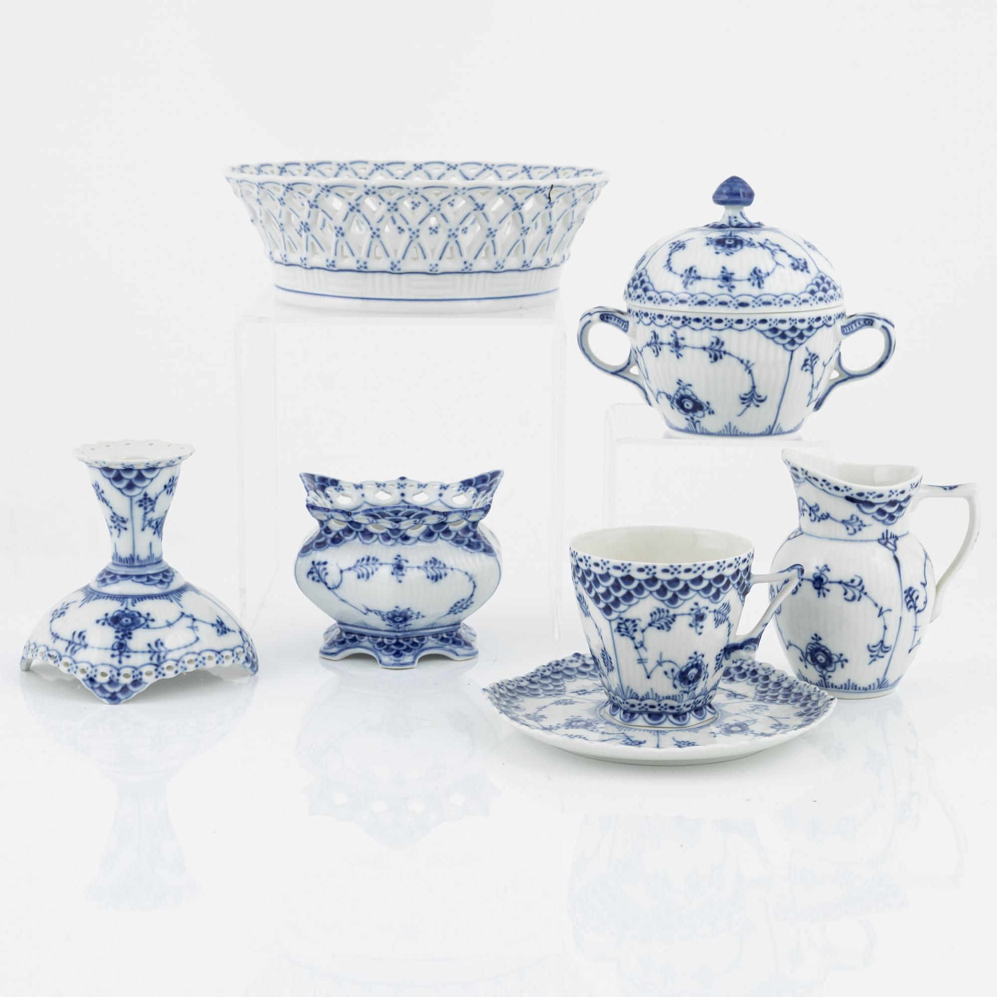 Servisdelar, 21 delar, Royal Copenhagen, Danmark.