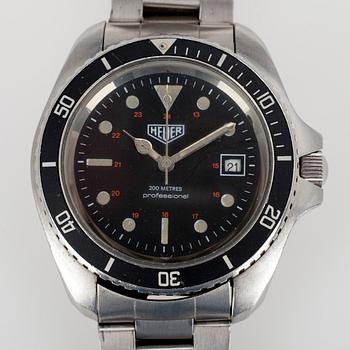 ARMBANDSUR, herr. Heuer 844 Monnin automatisk 200m professional 1979/80. Stål.