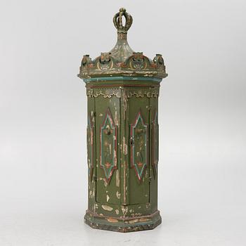 Corner cabinet, likely 18th century.