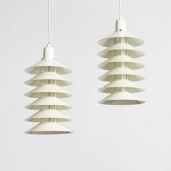 Jörgen Gammelgaard, taklampor, ett par, "Tip Top 6", Pandul 1960/70-tal.