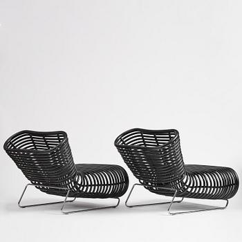 Enzo Berti, a pair of "Kora" lounge chairs, Ferlea, Italy, post 2004.