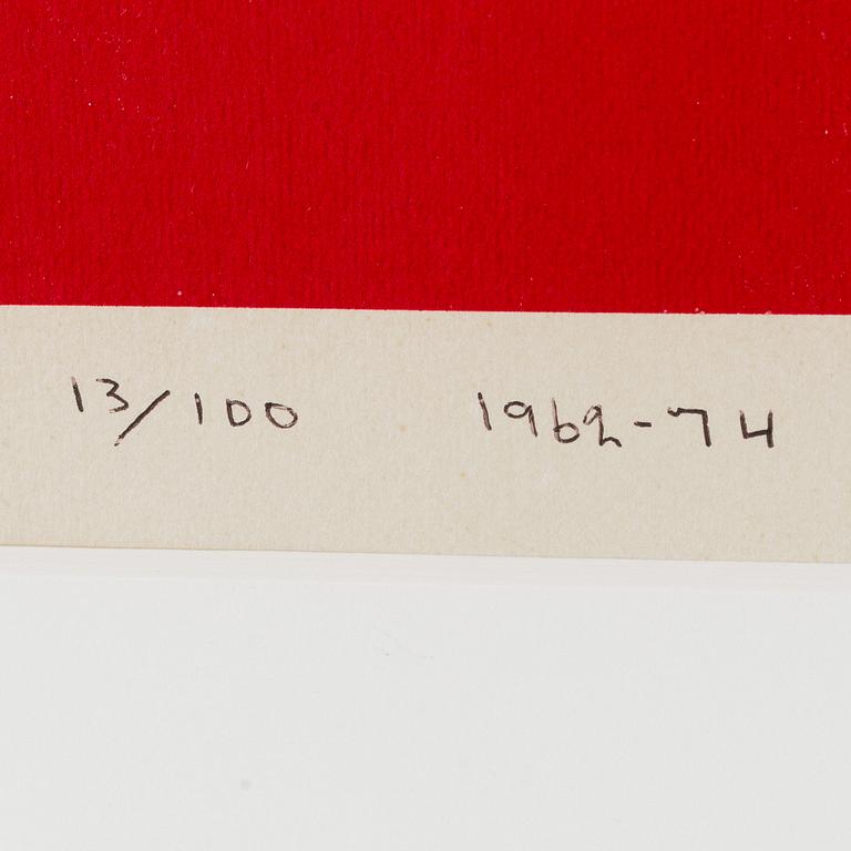 OLLE BAERTLING, screenprint, 1962-74, signed in ball point pen, numbered 13/100.