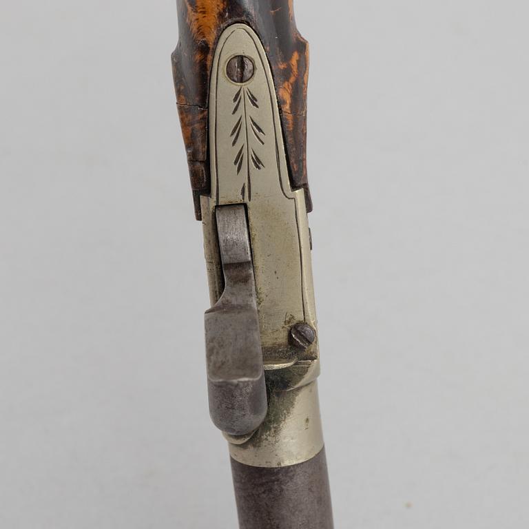 A Belgian, percussion pistol, mid-19th century.