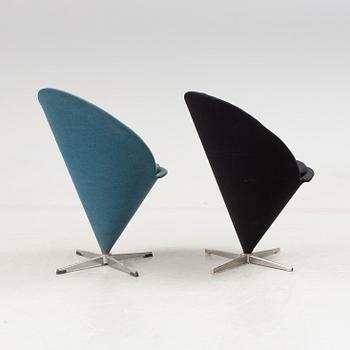 VERNER PANTON, ett par stolar, "Cone-chair". Ca 1960-tal.