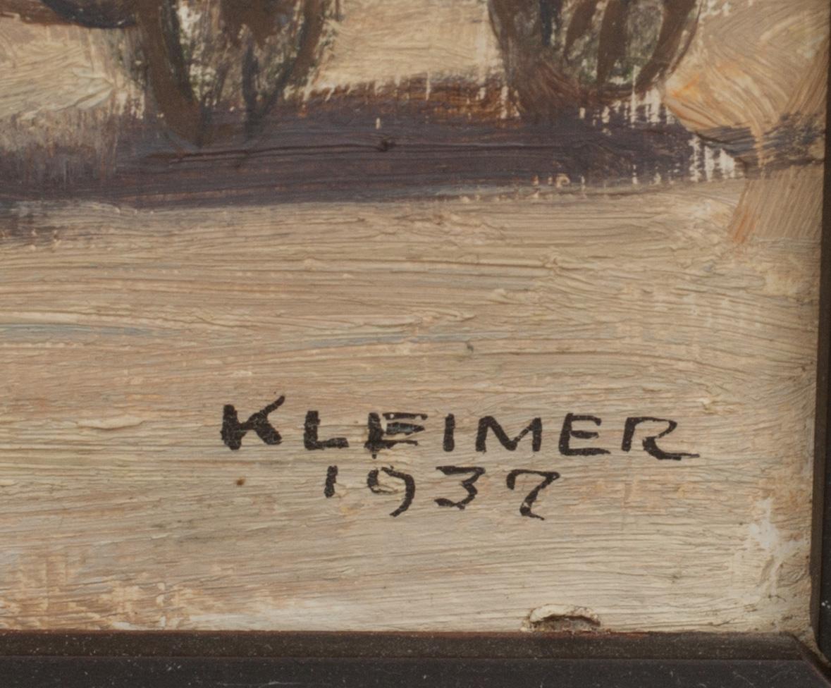 AXEL KLEIMER, olja på pannå, signerad och daterad 1937.