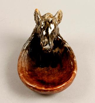 ASKFAT, glaserad keramik, märkt E P, Höganäs.