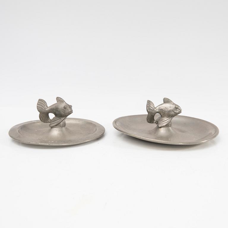 Just Andersen, A group of tin objects, 4 pcs, Denmark, first half of the 20th century.