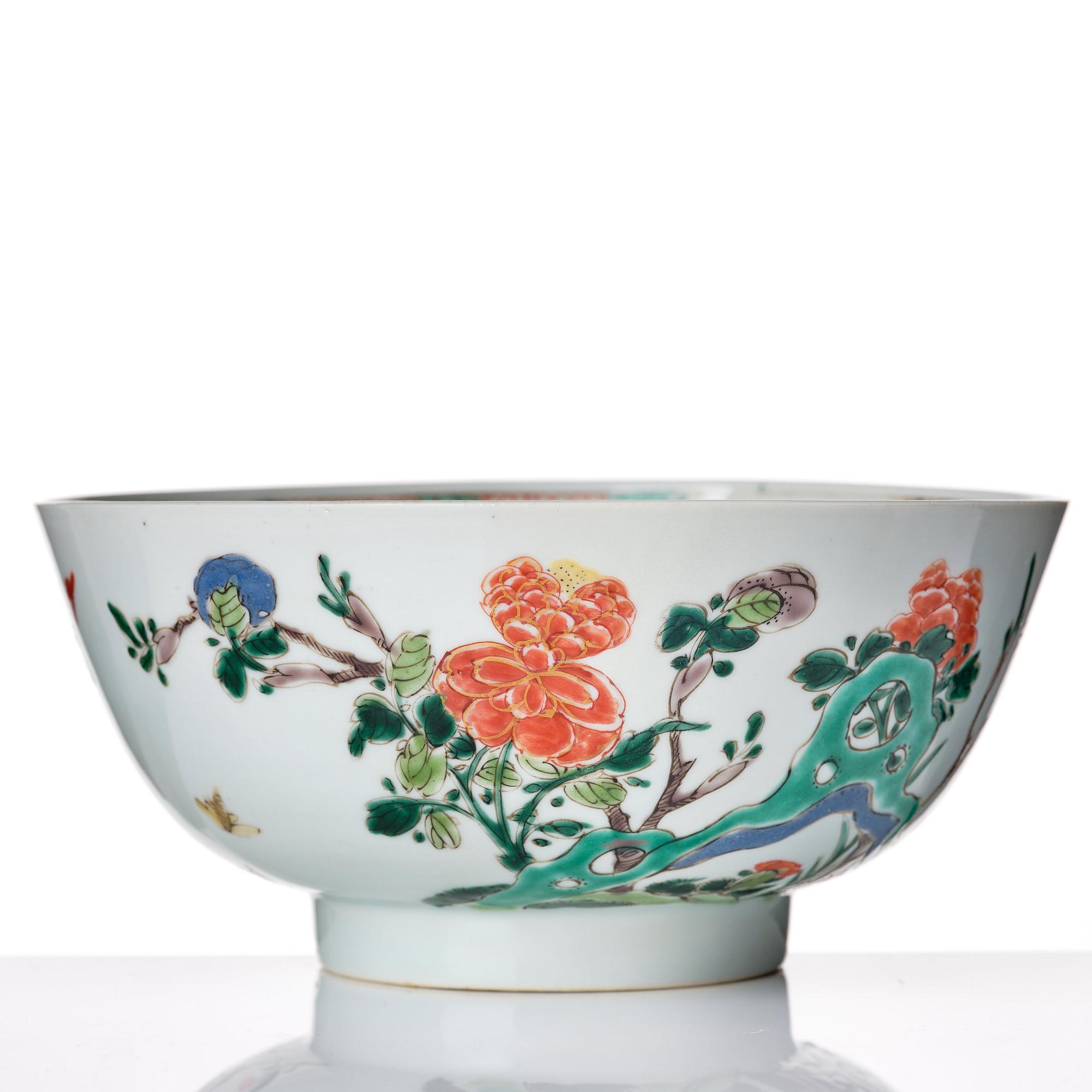 Skål, porslin. Qingdynastin, Kangxi (1662-1722).