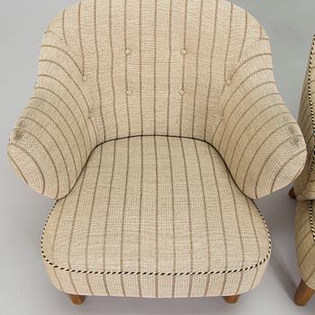 Flemming Lassen, fåtöljer, ett par, tillverkad av Asko 1952-1956.