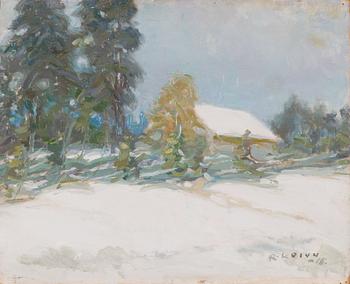 Rudolf Koivu, oil on board, signed and dated-16.