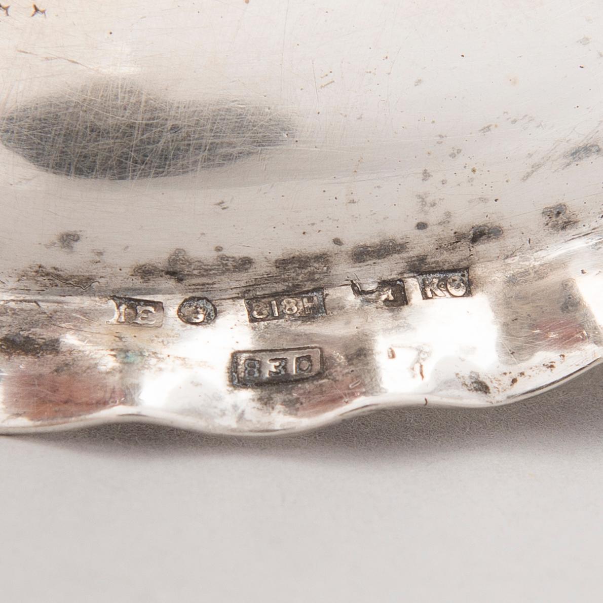 A pair of silver candlesticks, Finnish import marks 1939.