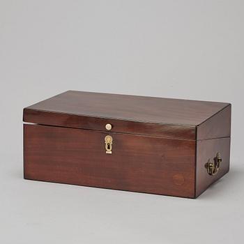 A writing casket, circa 1800.