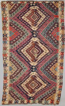 MATTA, Kaukasisk Kelim, antik. 357 x 157 cm.