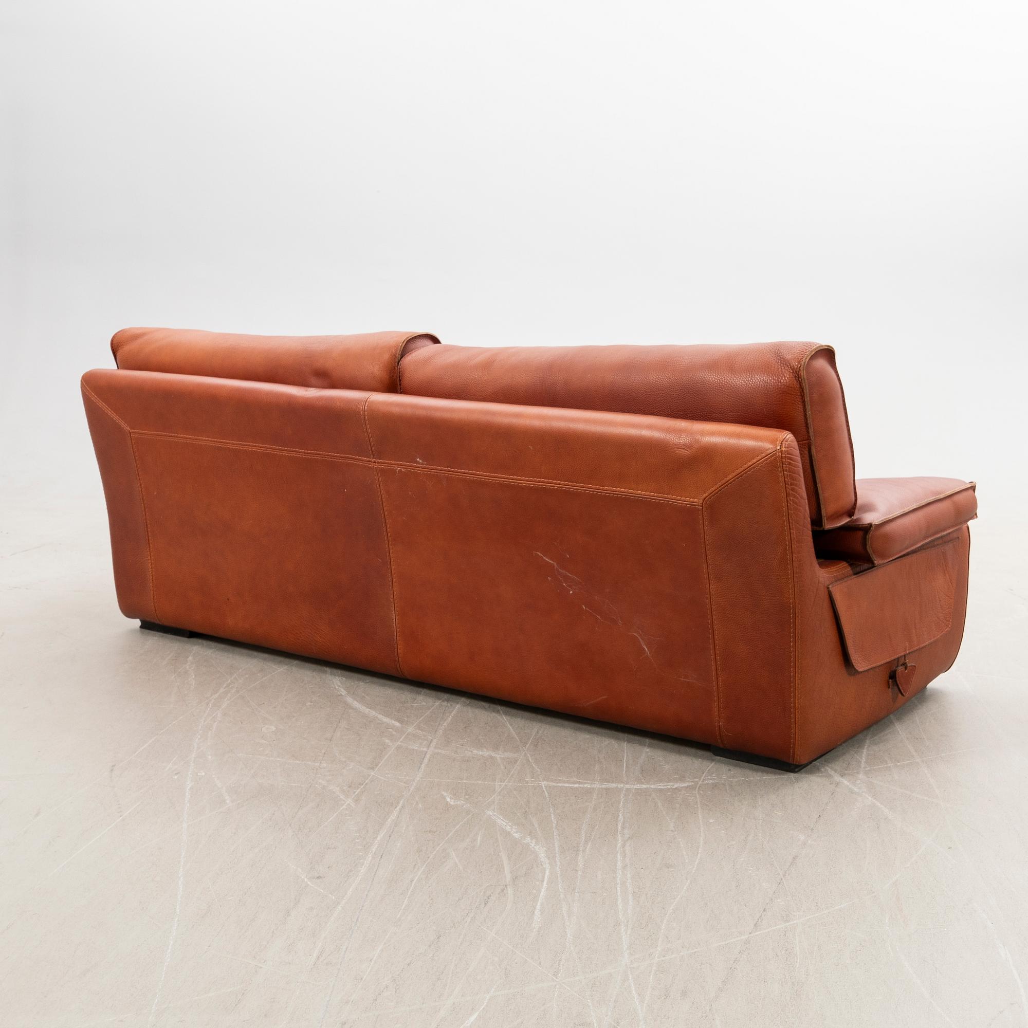 Sofa, leather, 21st century.