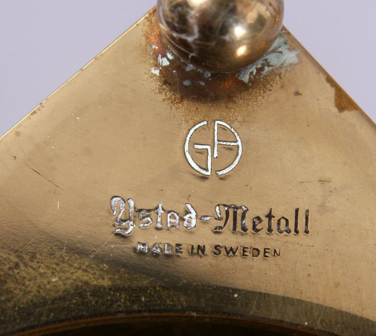 LJUSSTAKAR, 2 par, mässing, 1900-tal.