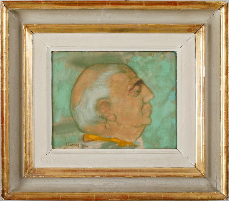 CURT CLEMENS, gouache, signerad.