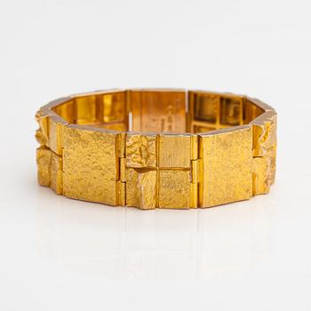 Björn Weckström, A 14K gold bracelet "Quadrate forms". Lapponia 1967.