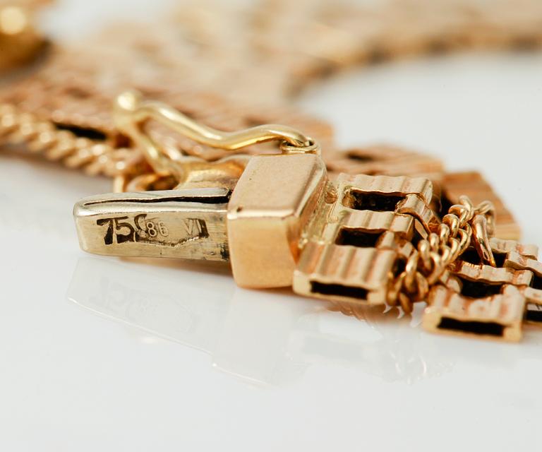 COLLIER, 18K guld. Vikt ca 27 g.