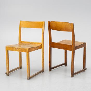 Sven Markelius, Seven chairs, 'Orkesterstolen', 20th century.