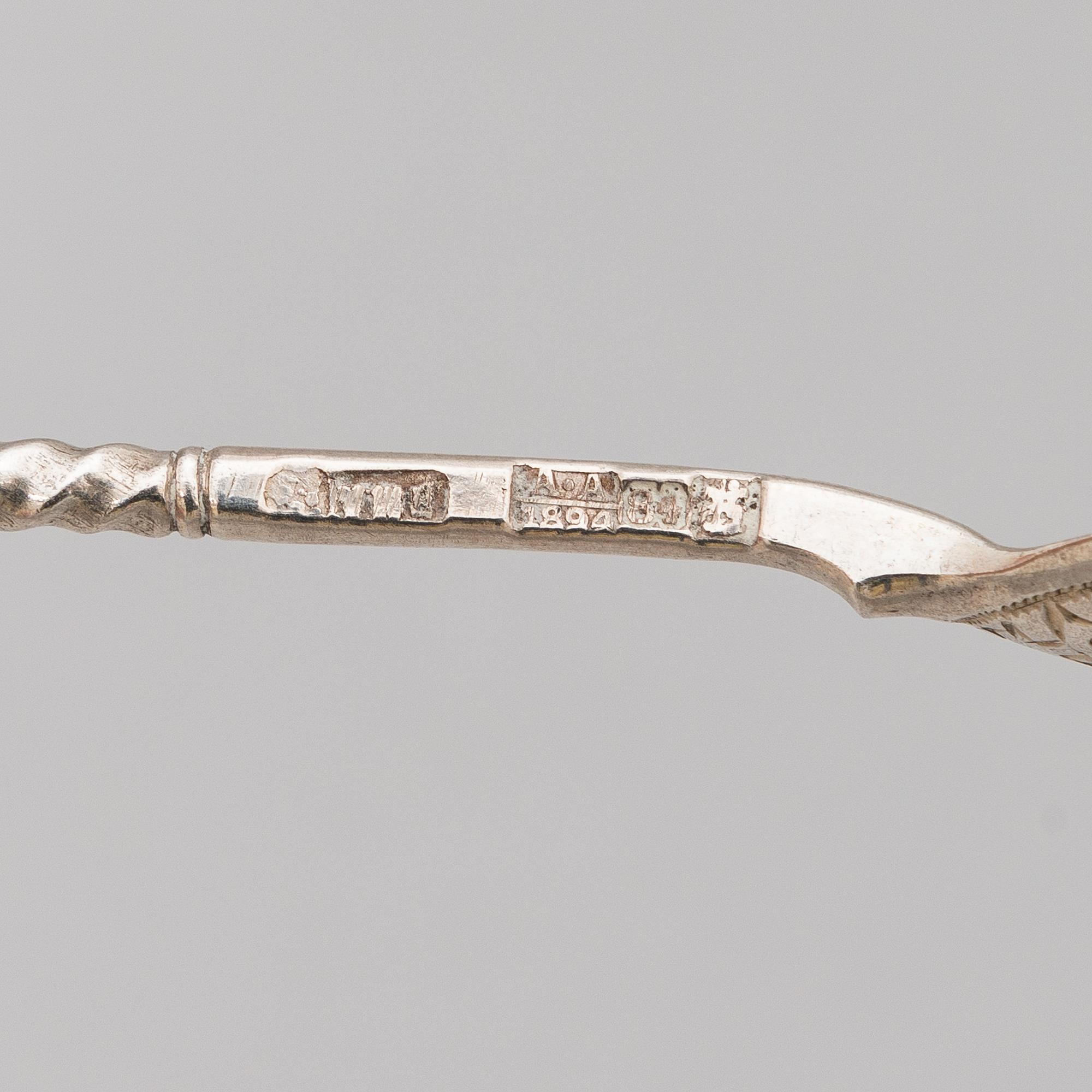 Vasily M. Ashmarin, Teskedar, 12 st, silver, Moskva, Ryssland 1894.