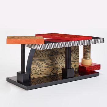 Ettore Sottsass, a "Tartar" console, Memphis, Italy, post 1985.