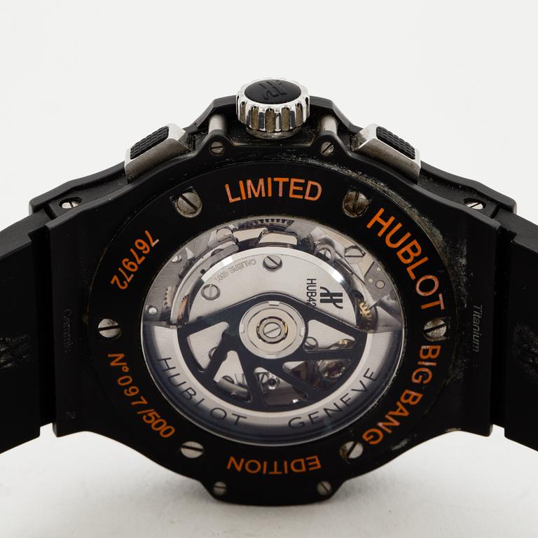 Hublot, Big Bang Aero Bang Orange, wristwatch, chronograph, 45 mm .