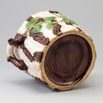 A FAYENCE HÖGANÄS FLOWER POT, 19th century.