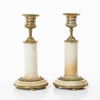 A pair of candelabra, Louis XIV, late 18th century, likely France.