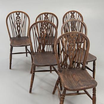 A set of six Windsor style chairs, 20th century.