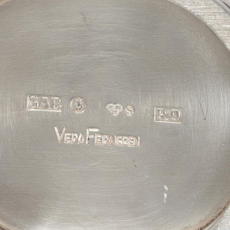 A three piece silver coffee-set, design Vera Ferngren, Guldsmedsaktiebolaget, Stockholm, Sweden 1964-1967.