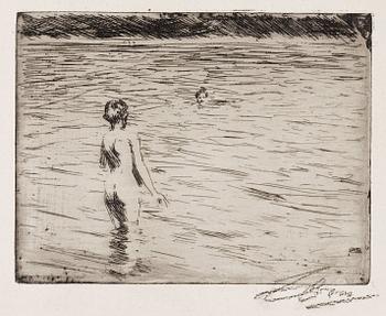 767. Anders Zorn, ANDERS ZORN, Etching, 1894, signed in pencil.