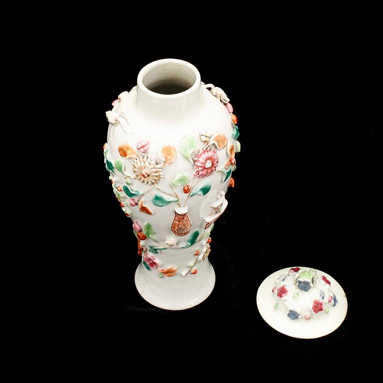VAS med LOCK, kompaniporslin. Qing dynastin, Qianlong (1736-95).