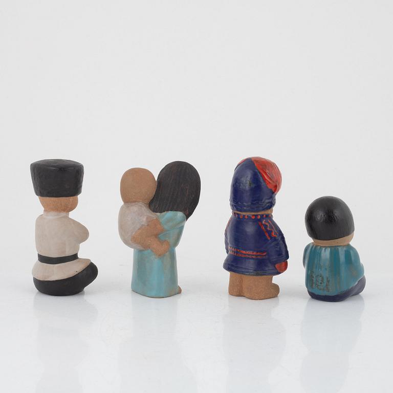 Lisa Larson, figurines, 8 pieces, "All the World's Children", Gustavsberg.
