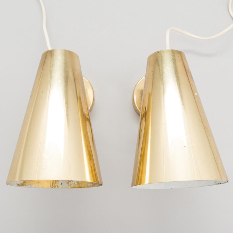PAAVO TYNELL, a pair of mid-20th century 'A 4' wall lights for Idman.