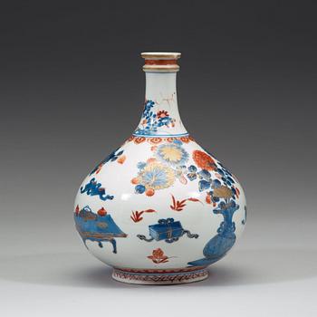 FLASKA, porslin, imari, Qing dynastin, Kangxi (1662-1722).