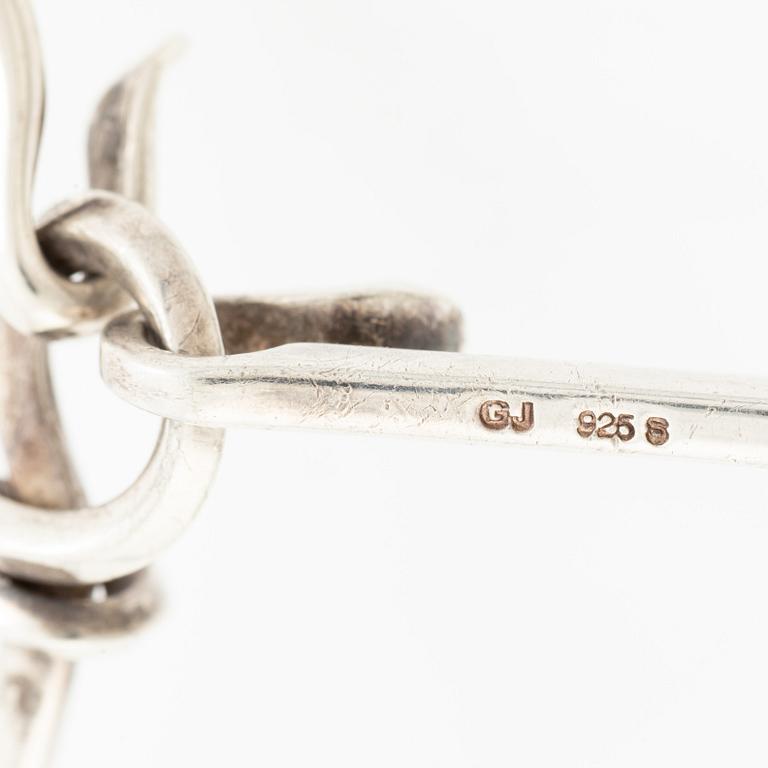 Vivianna Torun Bülow-Hübe, collier "Dew-drops", silver, ametist och briljanter för Georg Jensen.