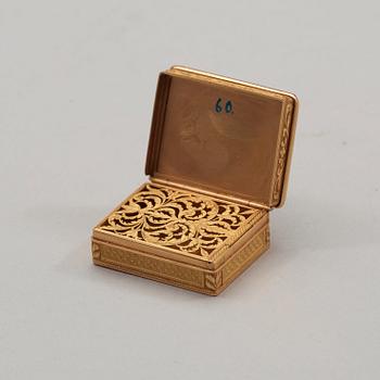 A French 19th century gold and micro mosaic vinigrette.