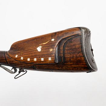 A double barelled percussion shotgun by Gudmund Nystrand, Eskilstuna (1786-1863).