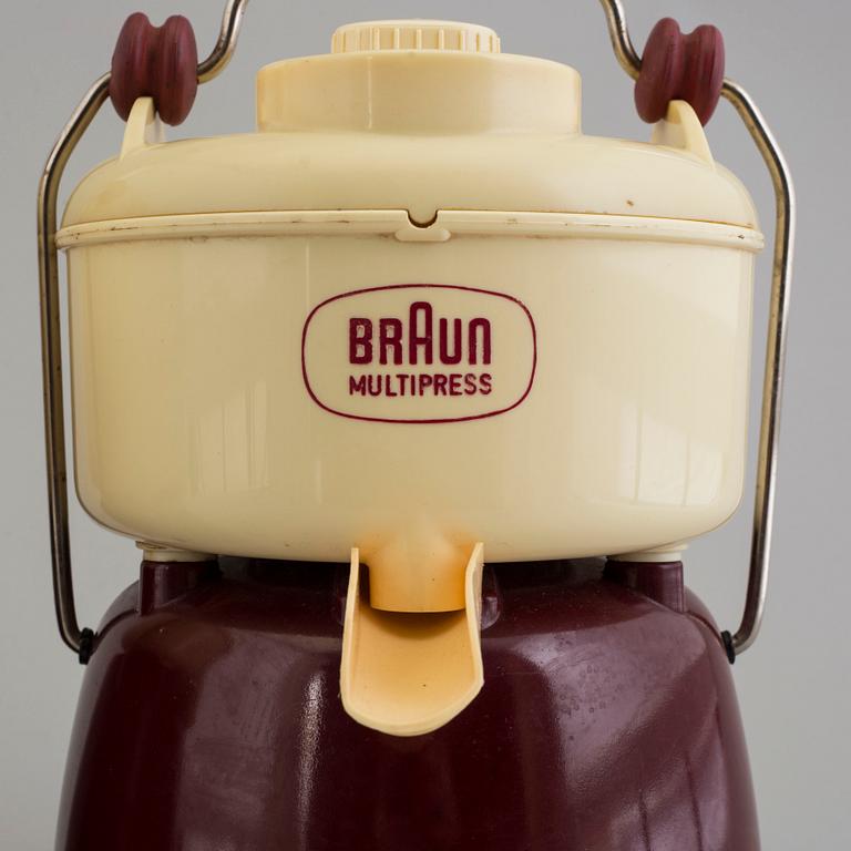 Two bakelite and plastic multipresses from Braun, 1950's.