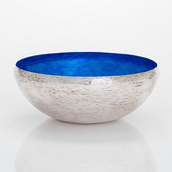 Eva Hidström,  an enamelled sterling silver bowl, Kultakeskus, Hämeenlinna Finland 1973.