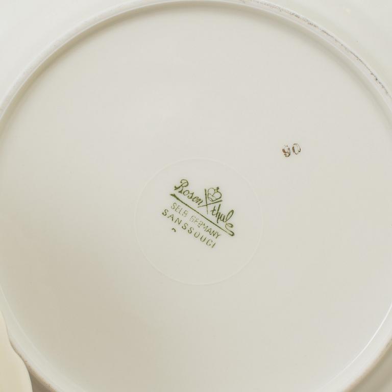 KAFFESERVIS, porslin, 27 delar, Rosenthal "Sanssouci", 1940-/50-tal.