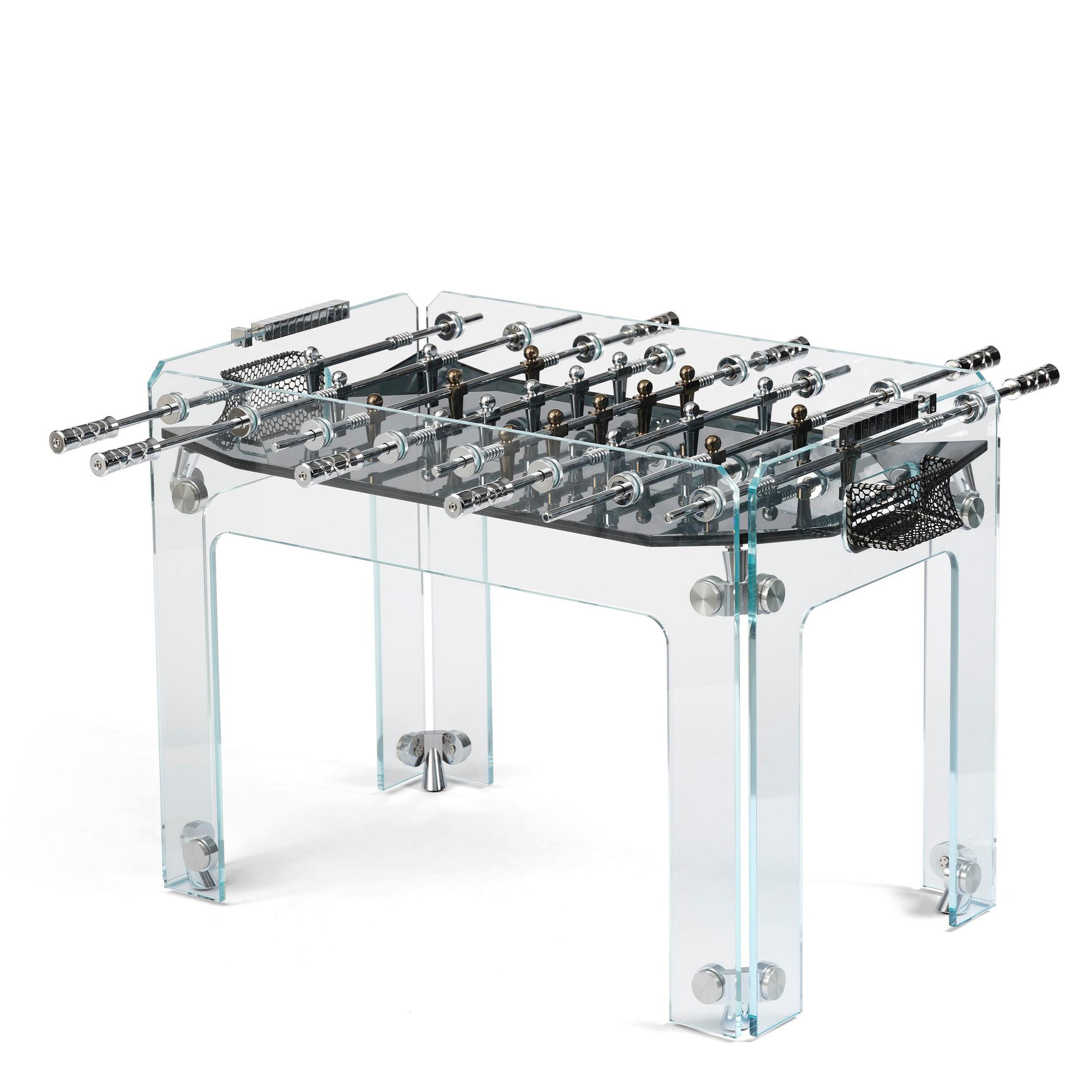 Adriano Design, foosball table, "Cristallino Classic", Teckell, Italy.