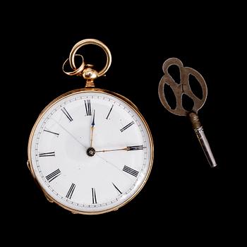 FICKUR, 18 k guld, sekelskiftet 1900.