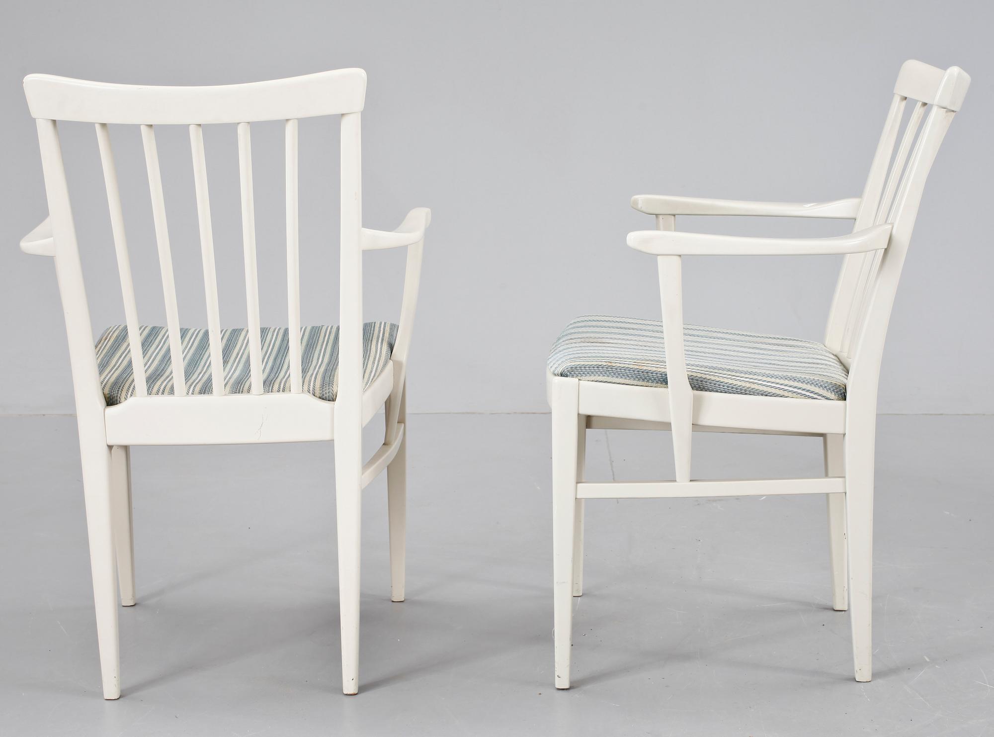 KARMSTOLAR, 4 st, "Herrgården", Carl Malmsten Bodafors 1961.