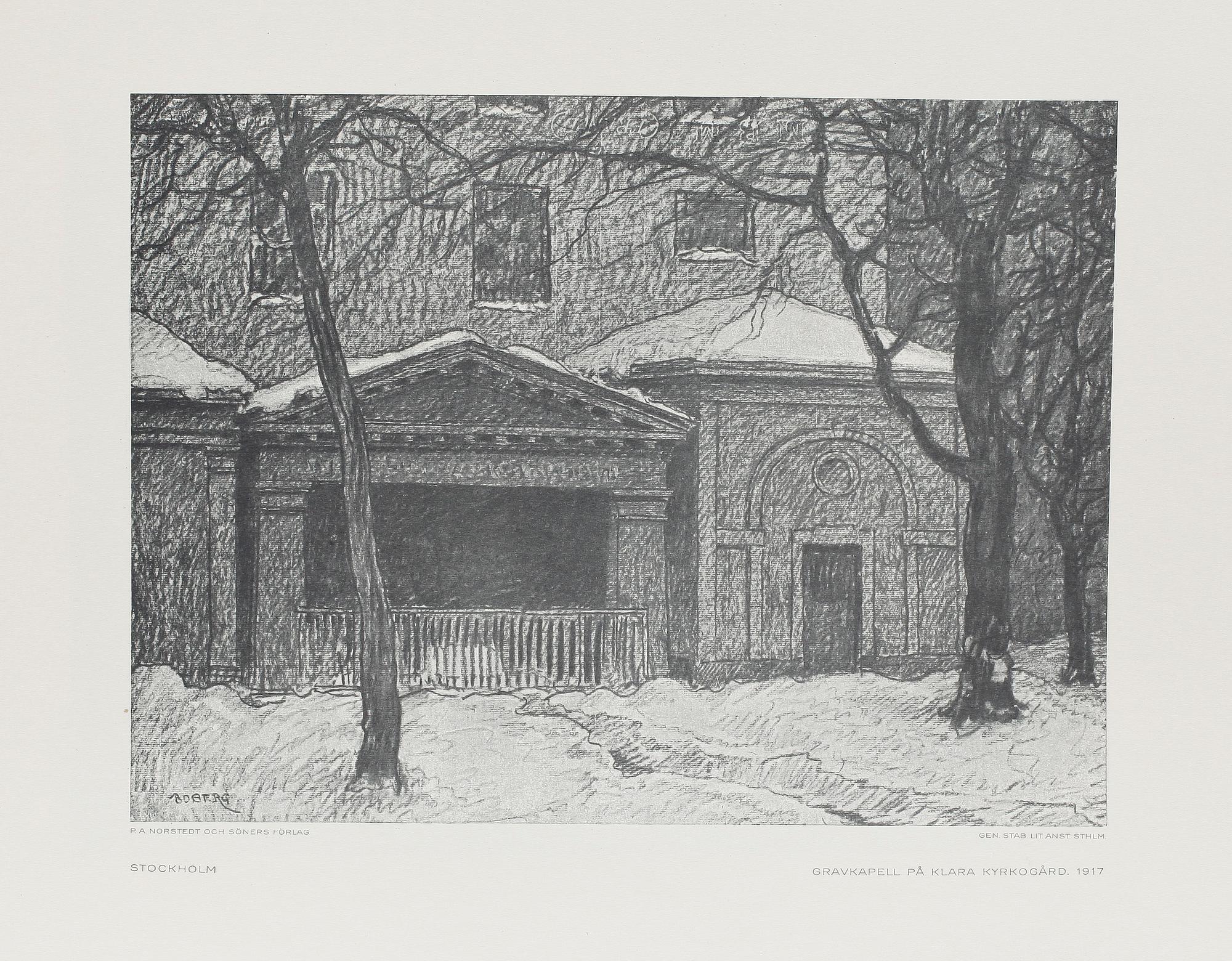 FERDINAND BOBERG, tryck, ca 200 st, 1900-talets början.