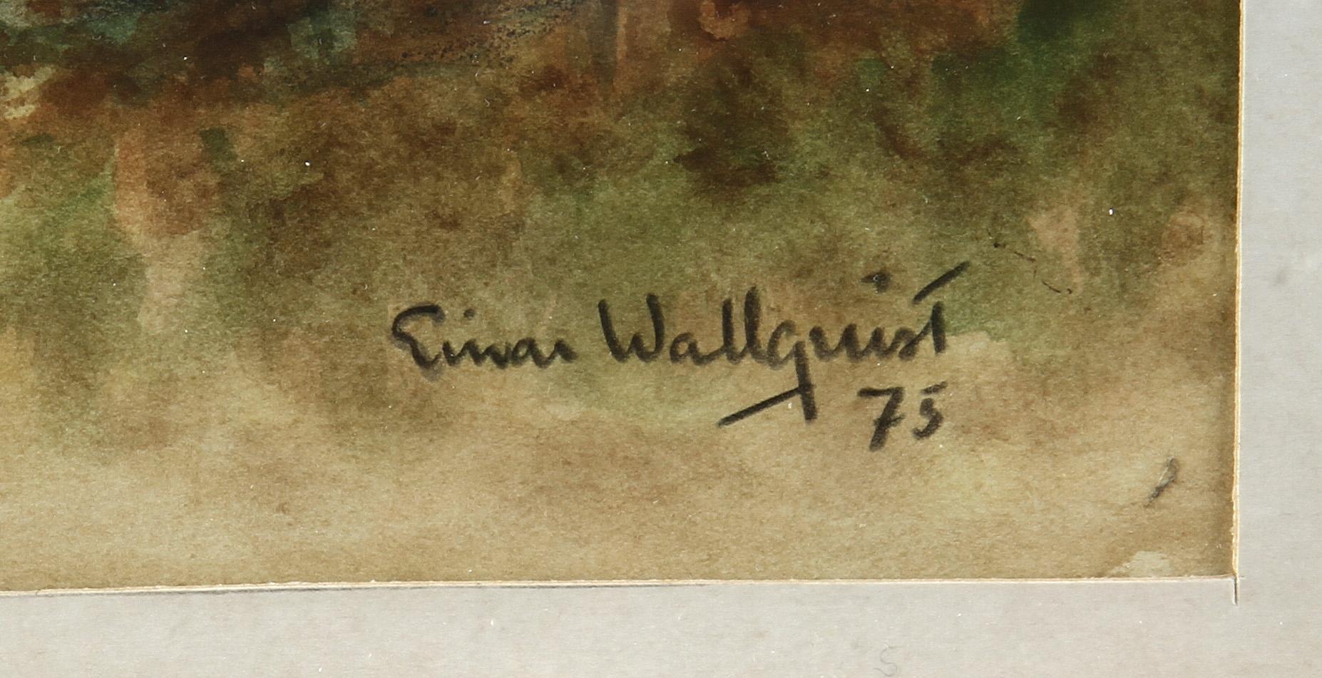 EINAR WALLQUIST, akvarell, sign. o dat -75.