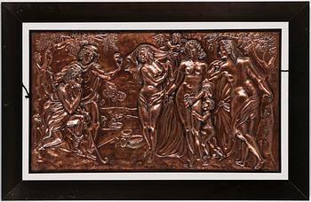 RELIEF, koppar, 1900-tal.