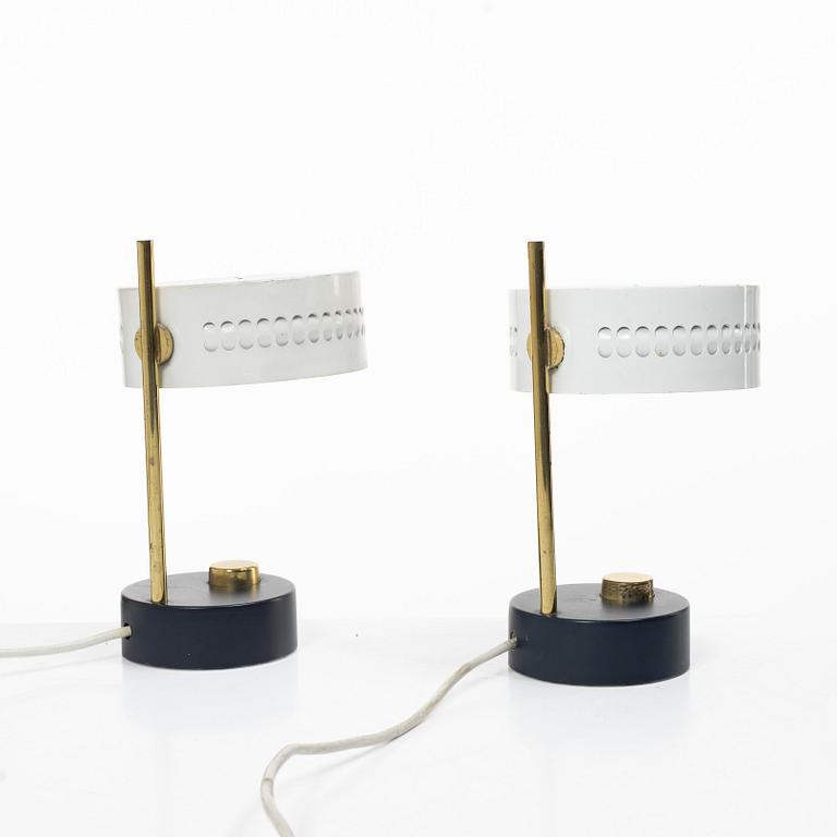 A påair of table lamps, probably France, 1950s.